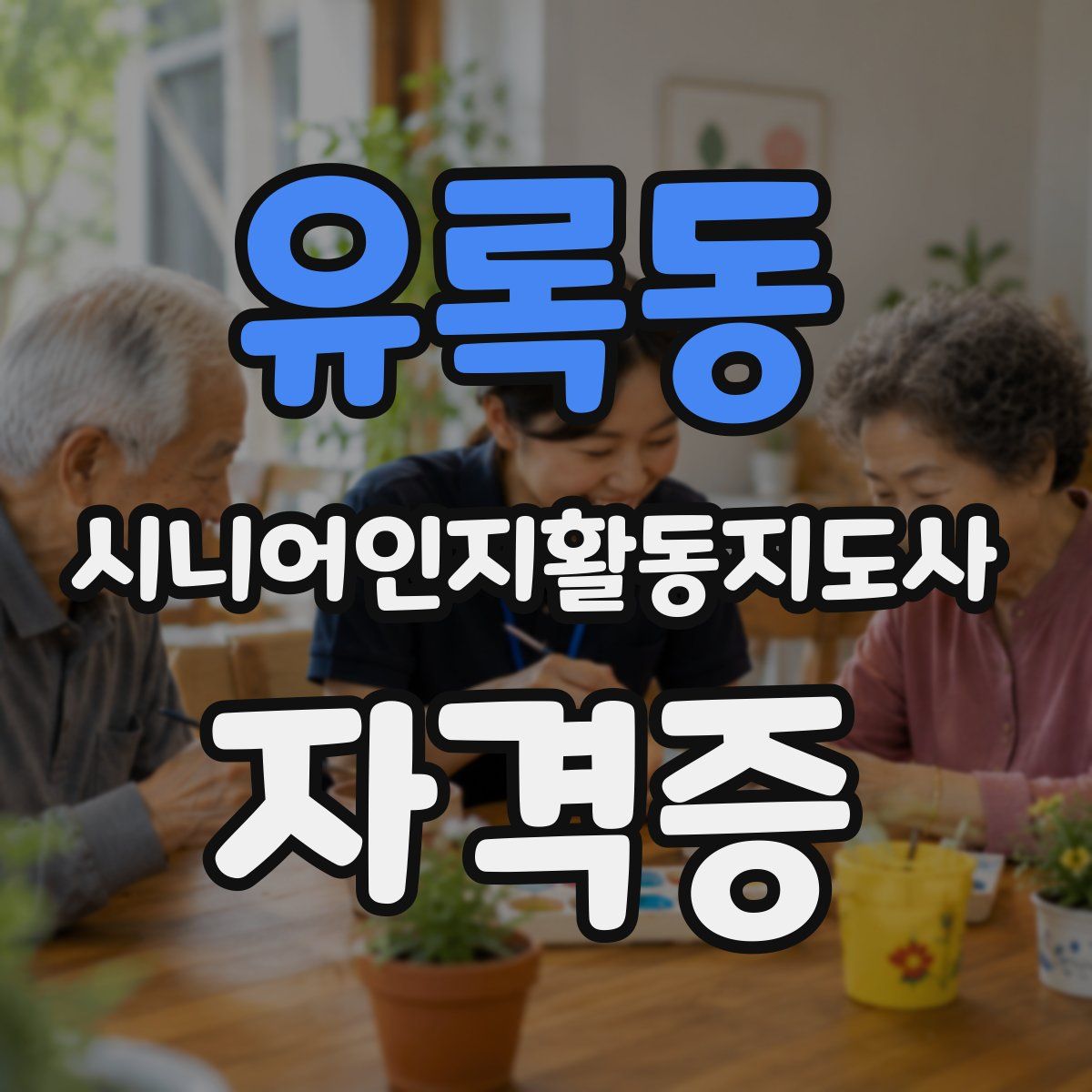 유록동 시니어인지활동지도사 자격증
