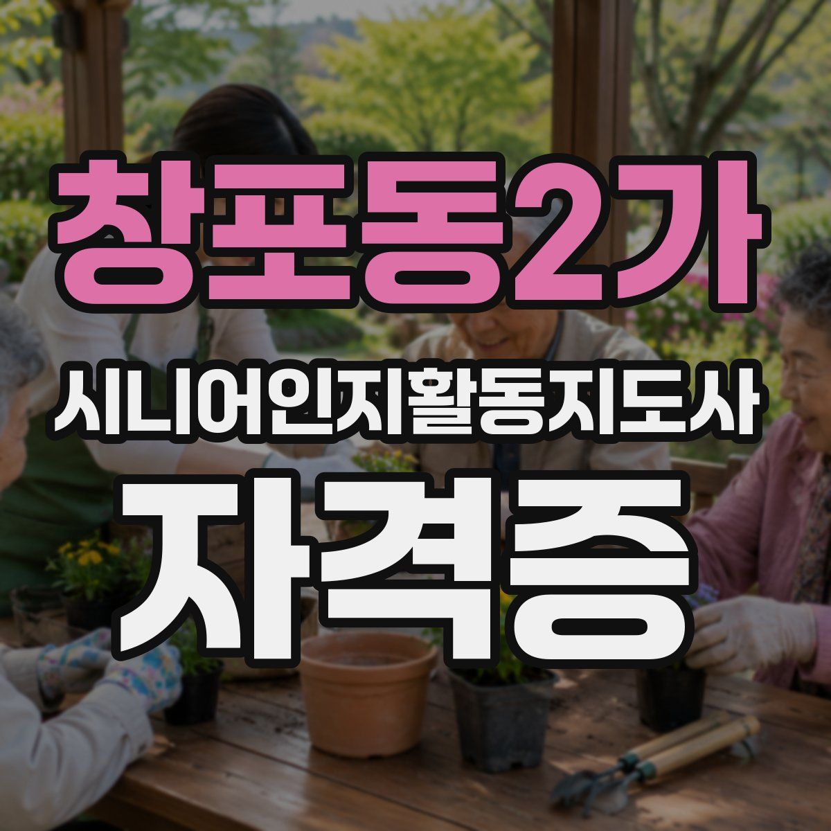 창포동2가 시니어인지활동지도사 자격증