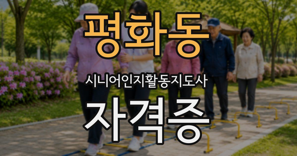 평화동 시니어인지활동지도사 자격증