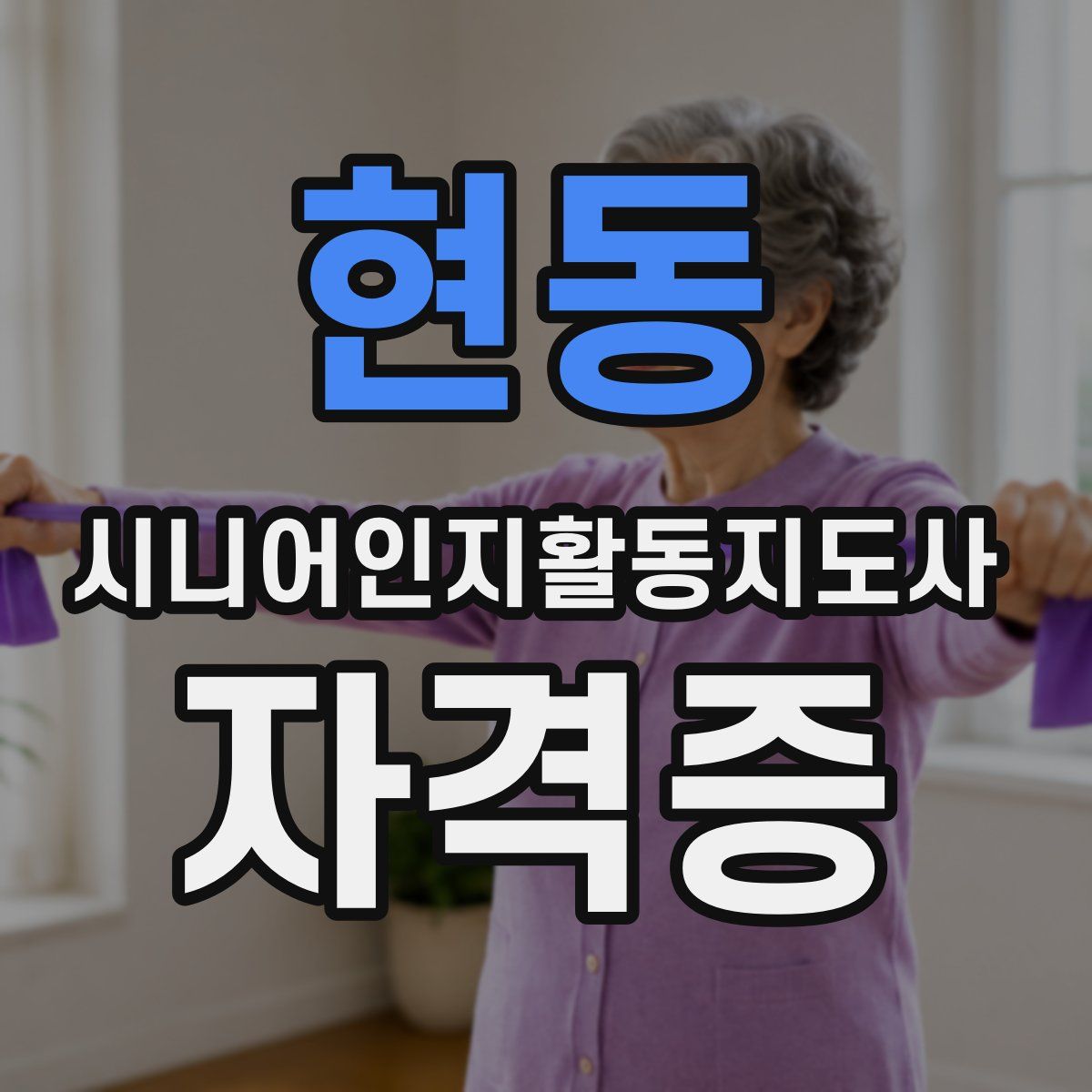 현동 시니어인지활동지도사 자격증