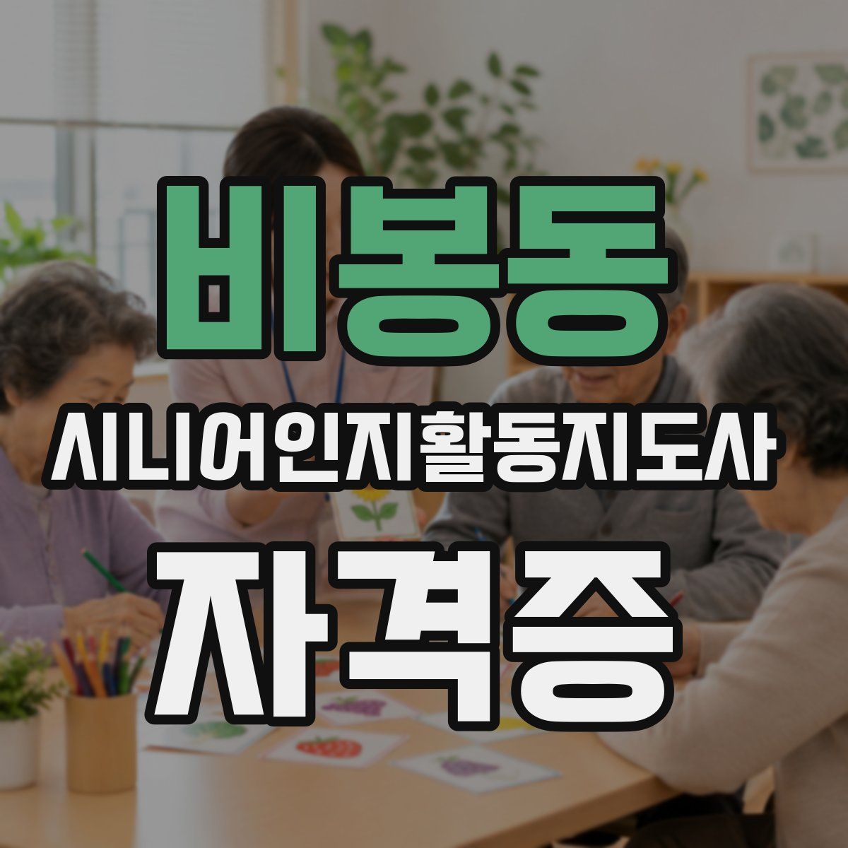 비봉동 시니어인지활동지도사 자격증