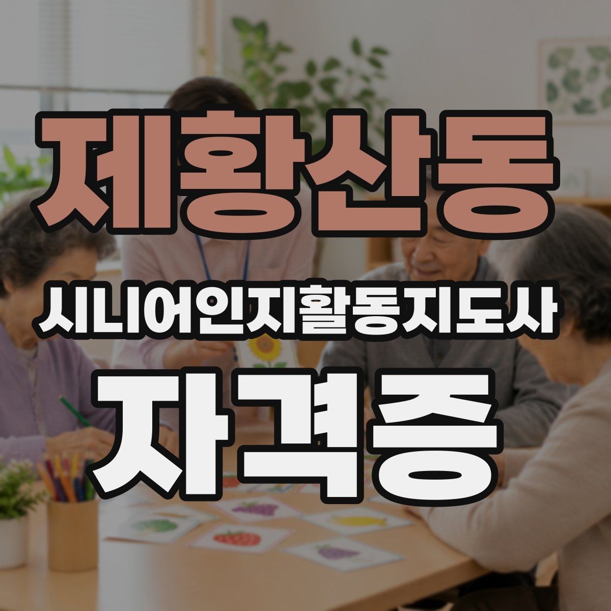 제황산동 시니어인지활동지도사 자격증 초보자용 준비 가이드