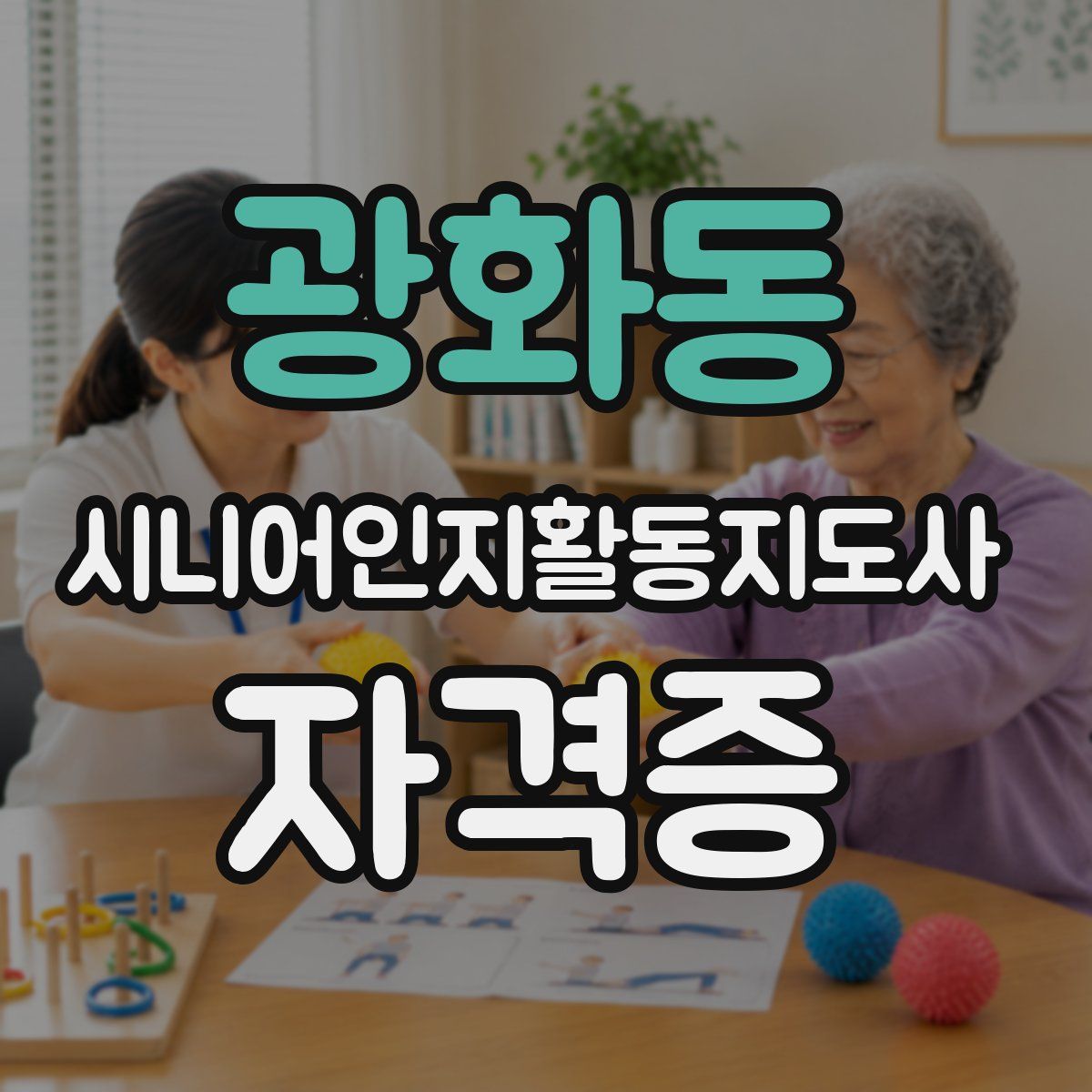 광화동 시니어인지활동지도사 자격증