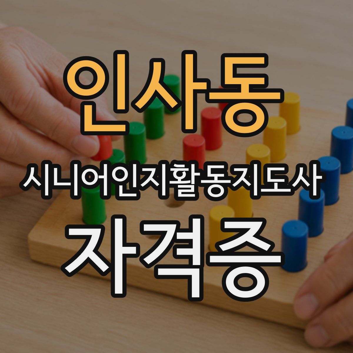 인사동 시니어인지활동지도사 자격증