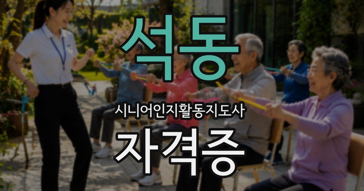 석동 시니어인지활동지도사 자격증