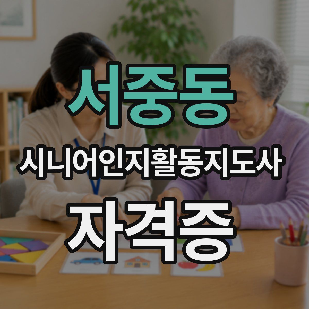서중동 시니어인지활동지도사 자격증