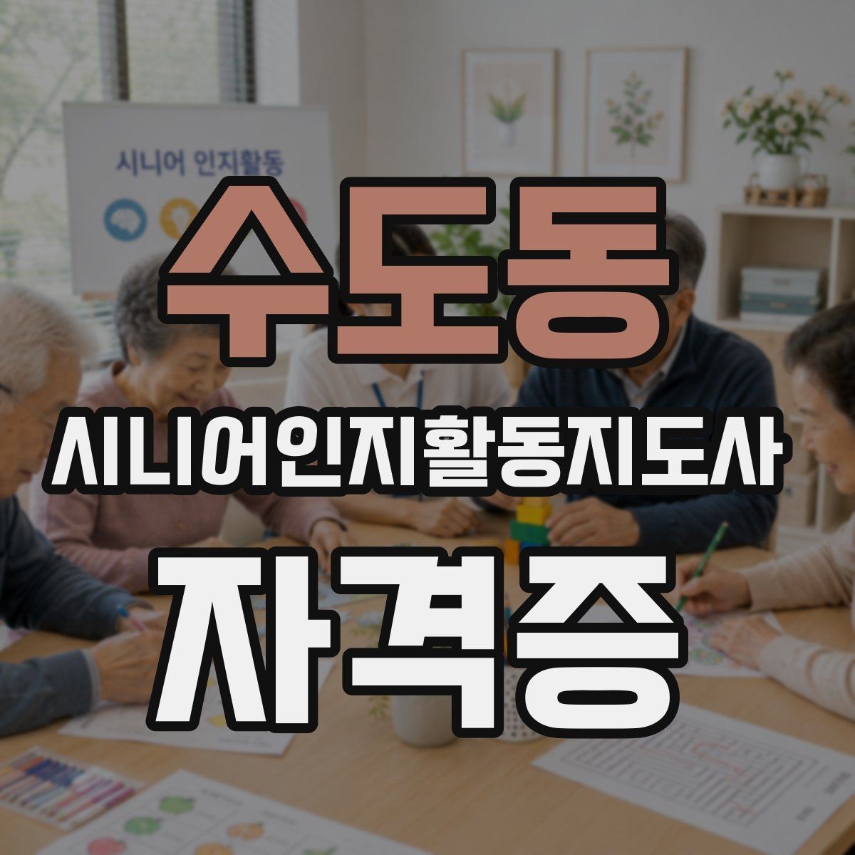 수도동 시니어인지활동지도사 자격증 취득 준비 방법