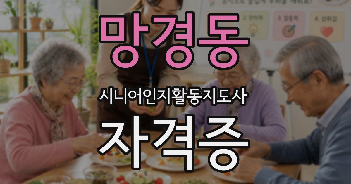 망경동 시니어인지활동지도사 자격증
