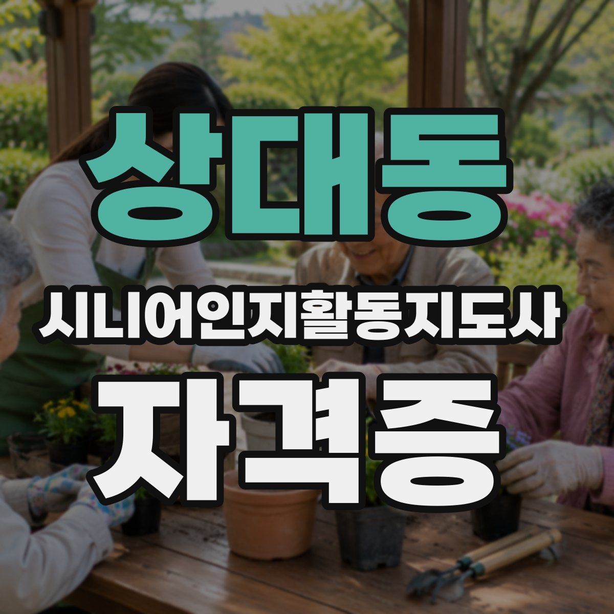 상대동 시니어인지활동지도사 자격증