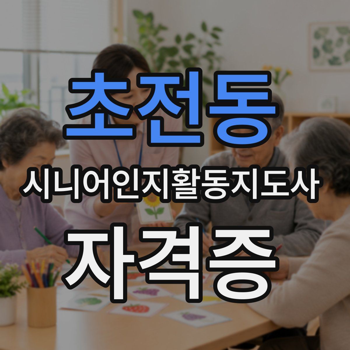 초전동 시니어인지활동지도사 자격증