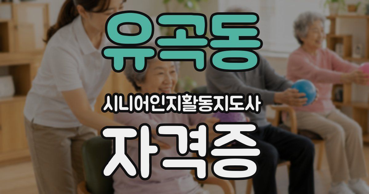유곡동 시니어인지활동지도사 자격증