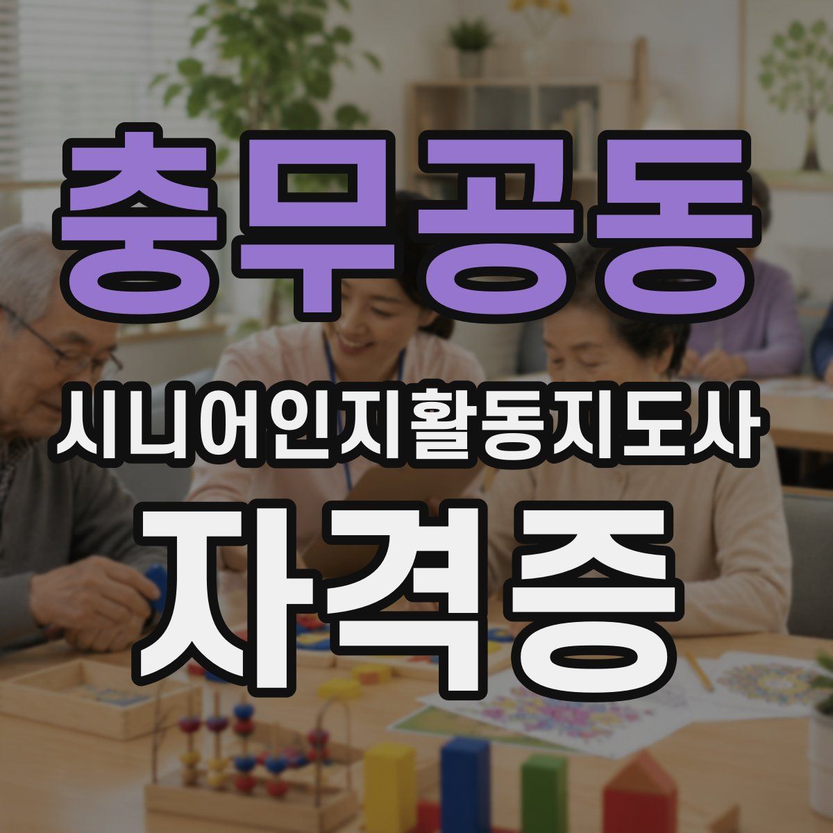충무공동 시니어인지활동지도사 자격증