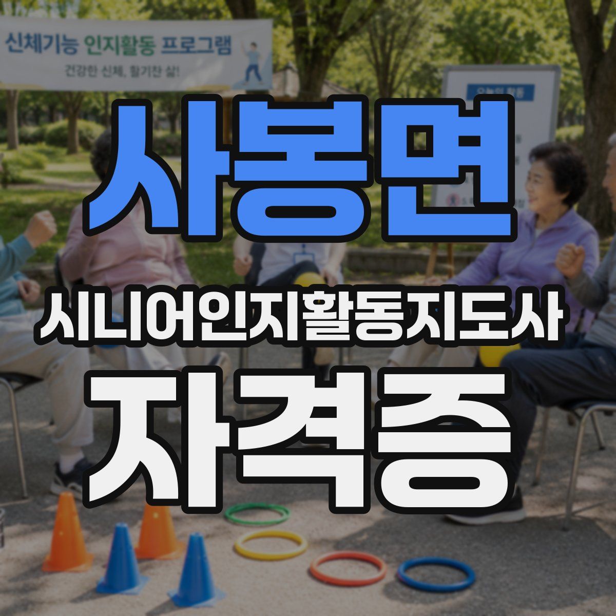 사봉면 시니어인지활동지도사 자격증