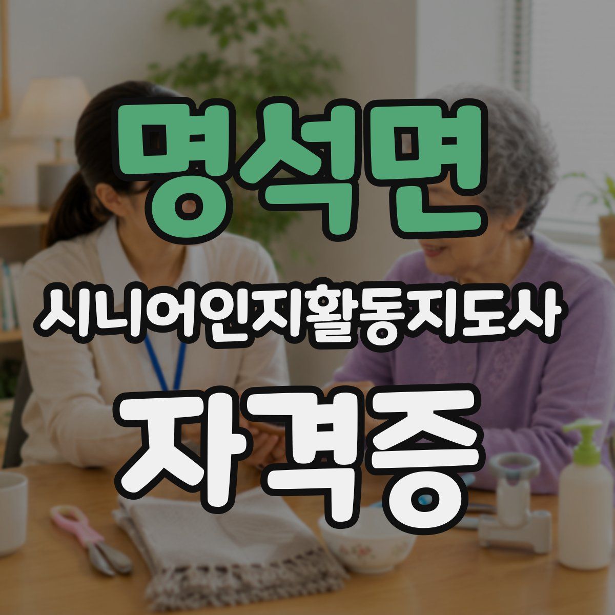명석면 시니어인지활동지도사 자격증