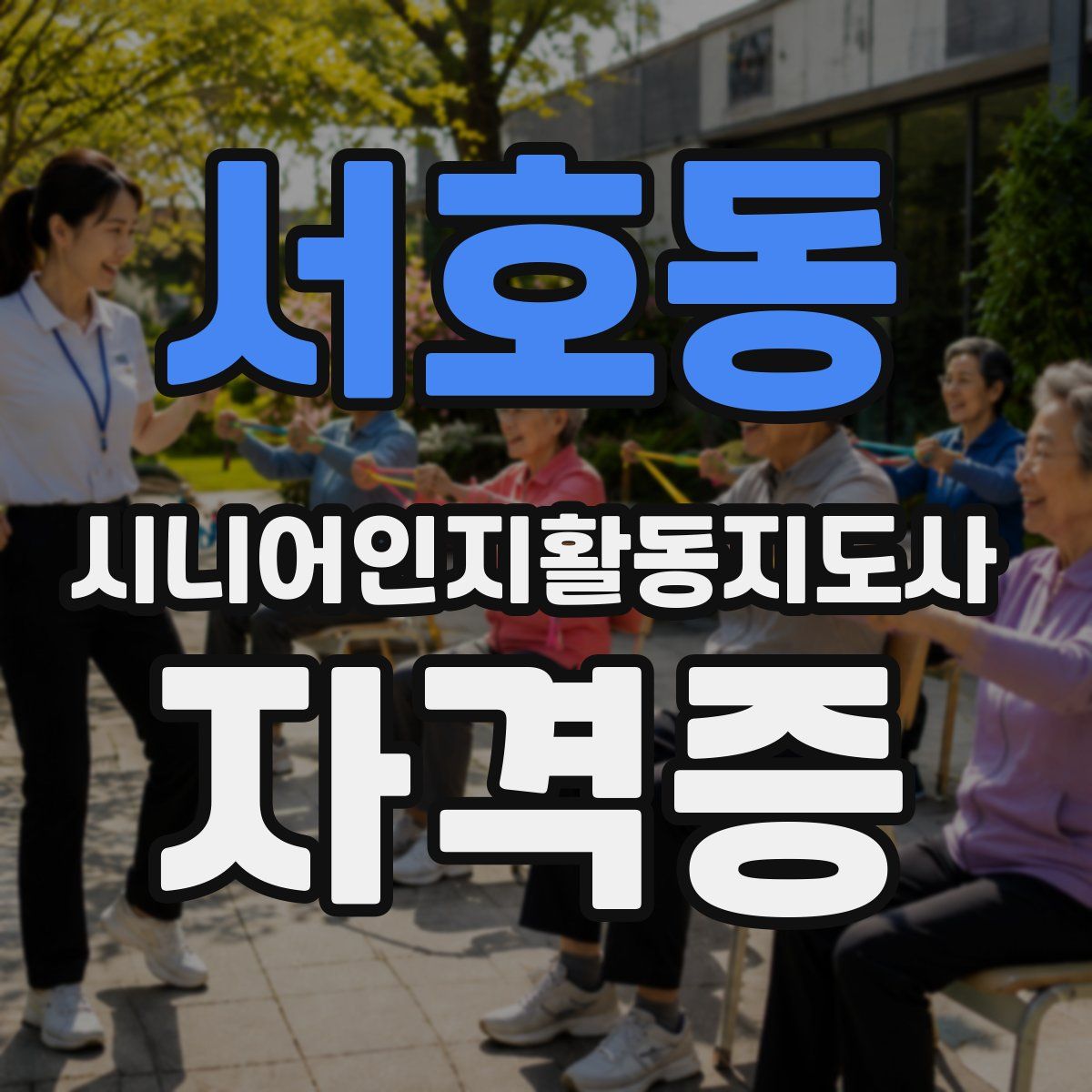 서호동 시니어인지활동지도사 자격증