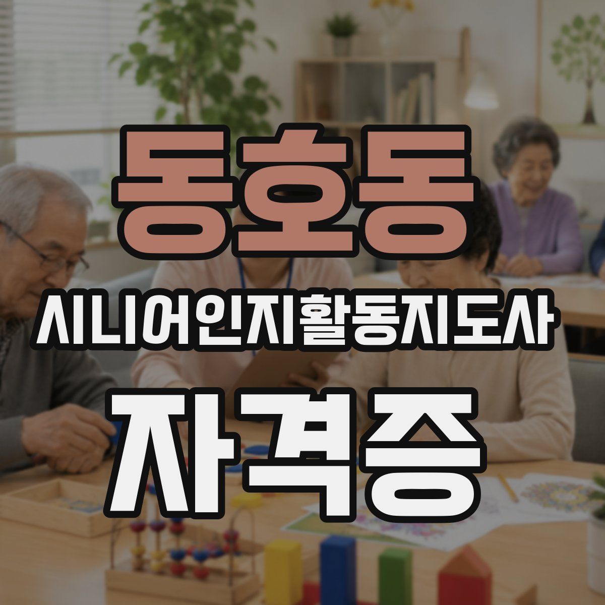 동호동 시니어인지활동지도사 자격증