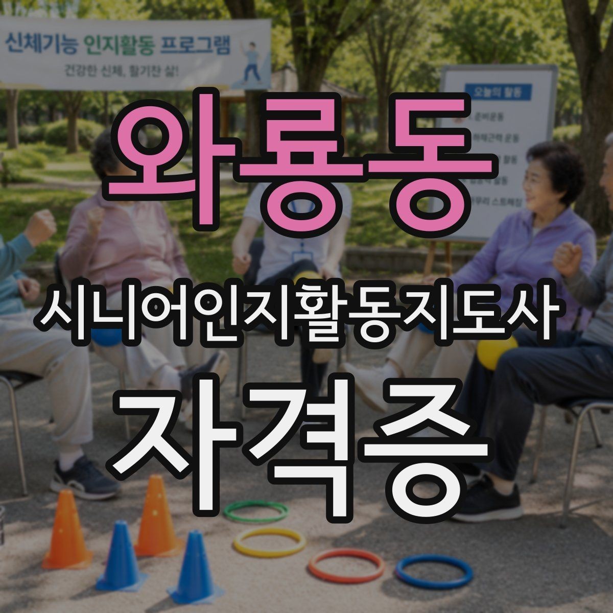 와룡동 시니어인지활동지도사 자격증 접수 전 준비 서류와 절차