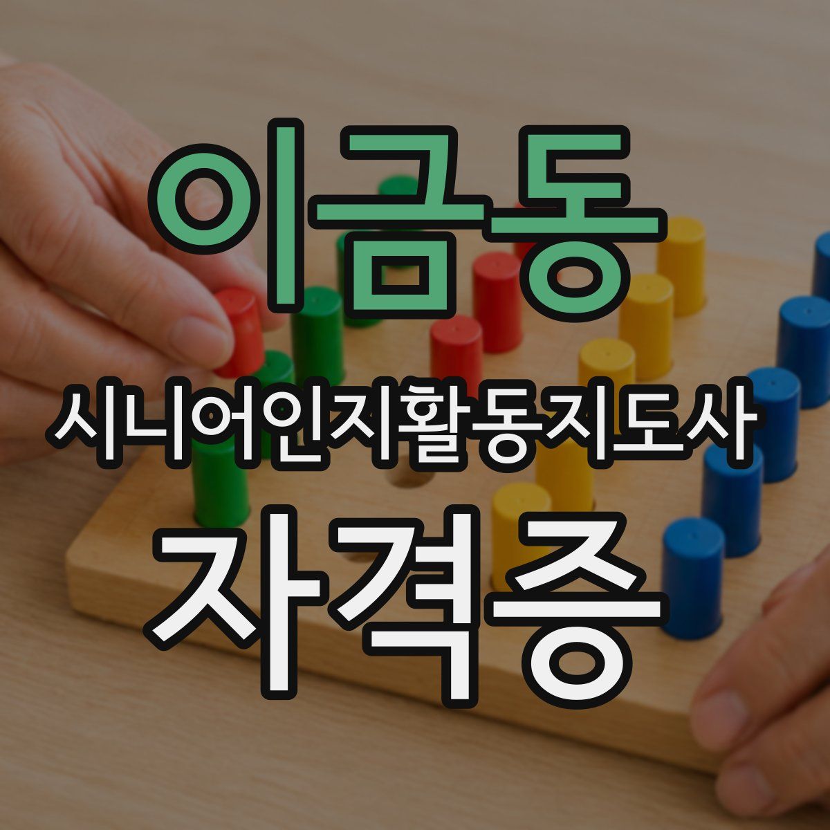 이금동 시니어인지활동지도사 자격증