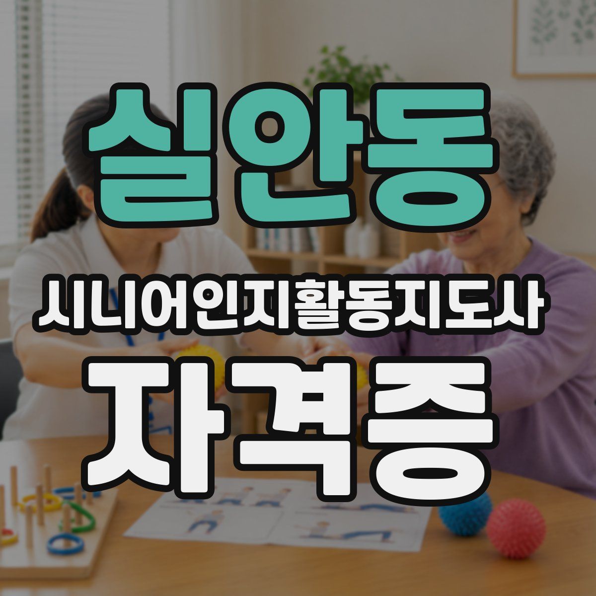 실안동 시니어인지활동지도사 자격증