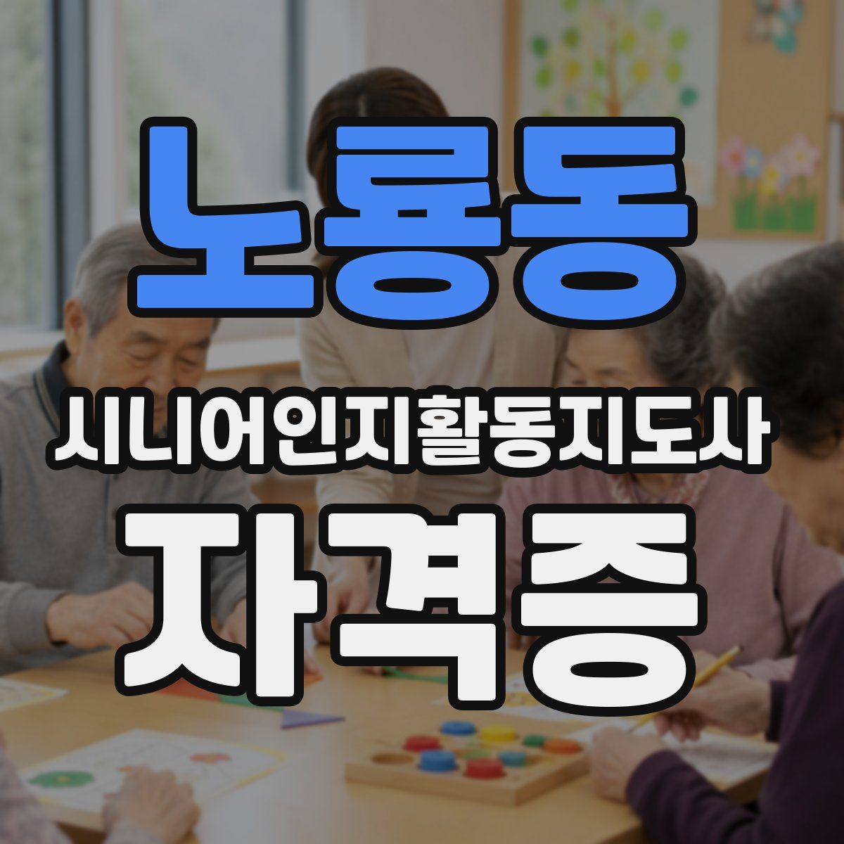 노룡동 시니어인지활동지도사 자격증