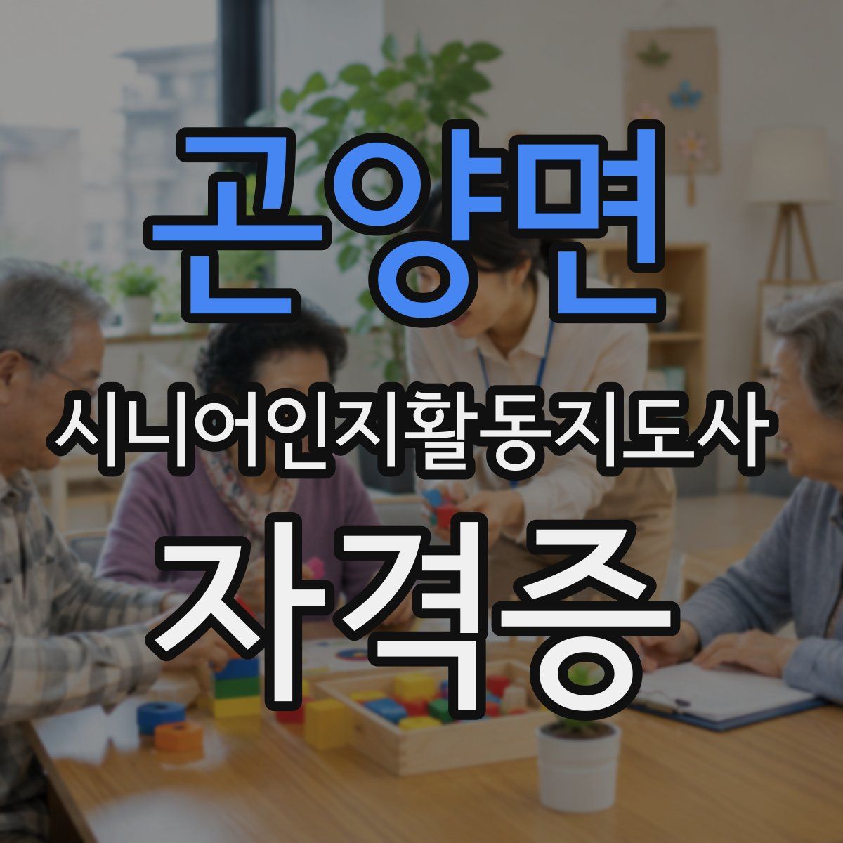 곤양면 시니어인지활동지도사 자격증