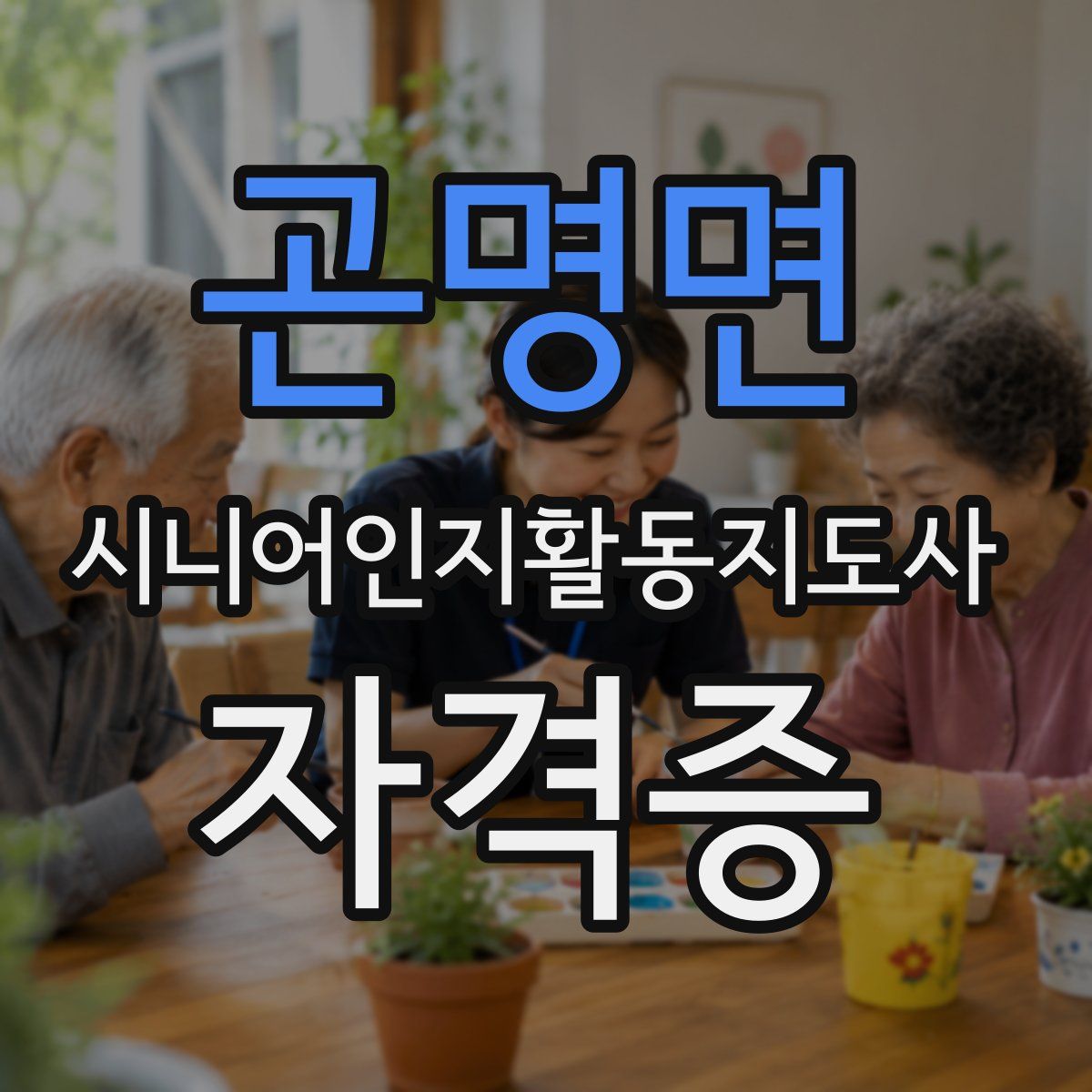 곤명면 시니어인지활동지도사 자격증
