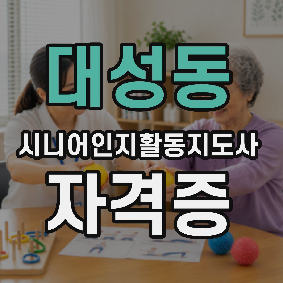 대성동 시니어인지활동지도사 자격증