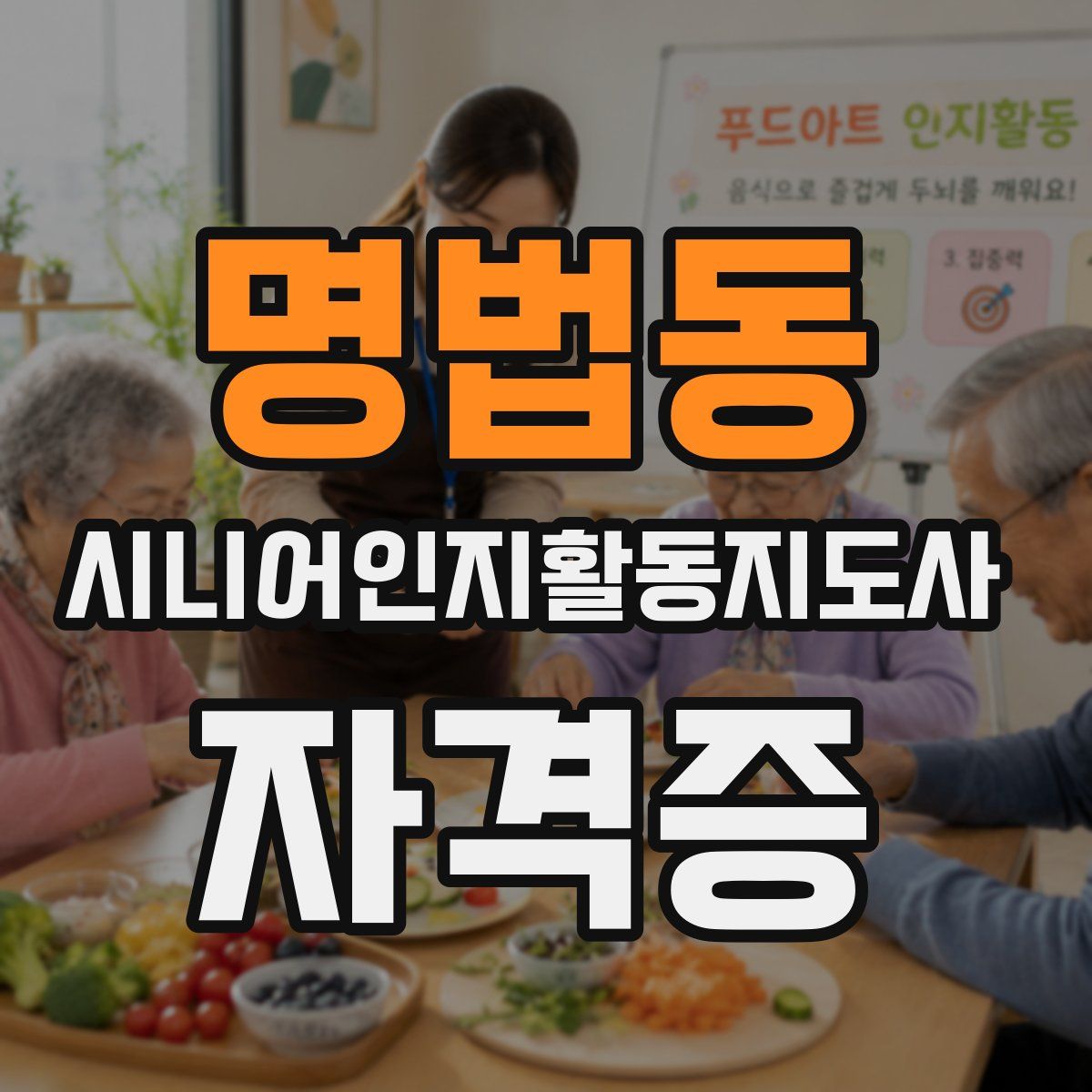 명법동 시니어인지활동지도사 자격증