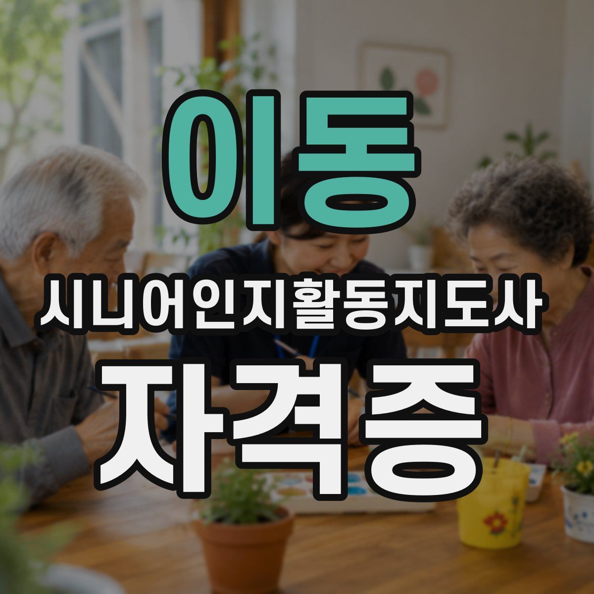 이동 시니어인지활동지도사 자격증