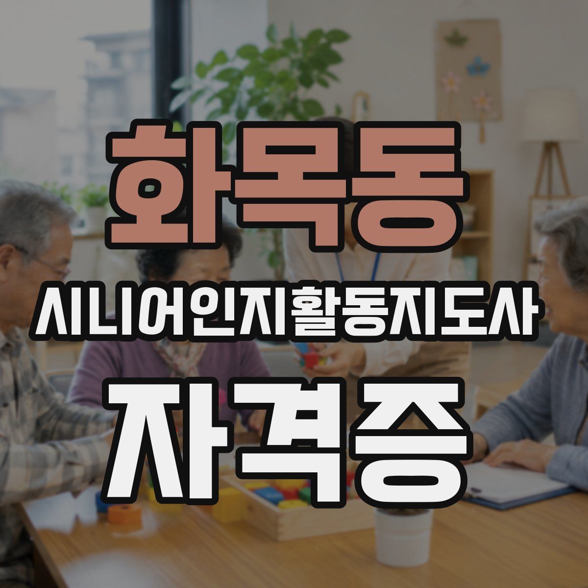 화목동 시니어인지활동지도사 자격증