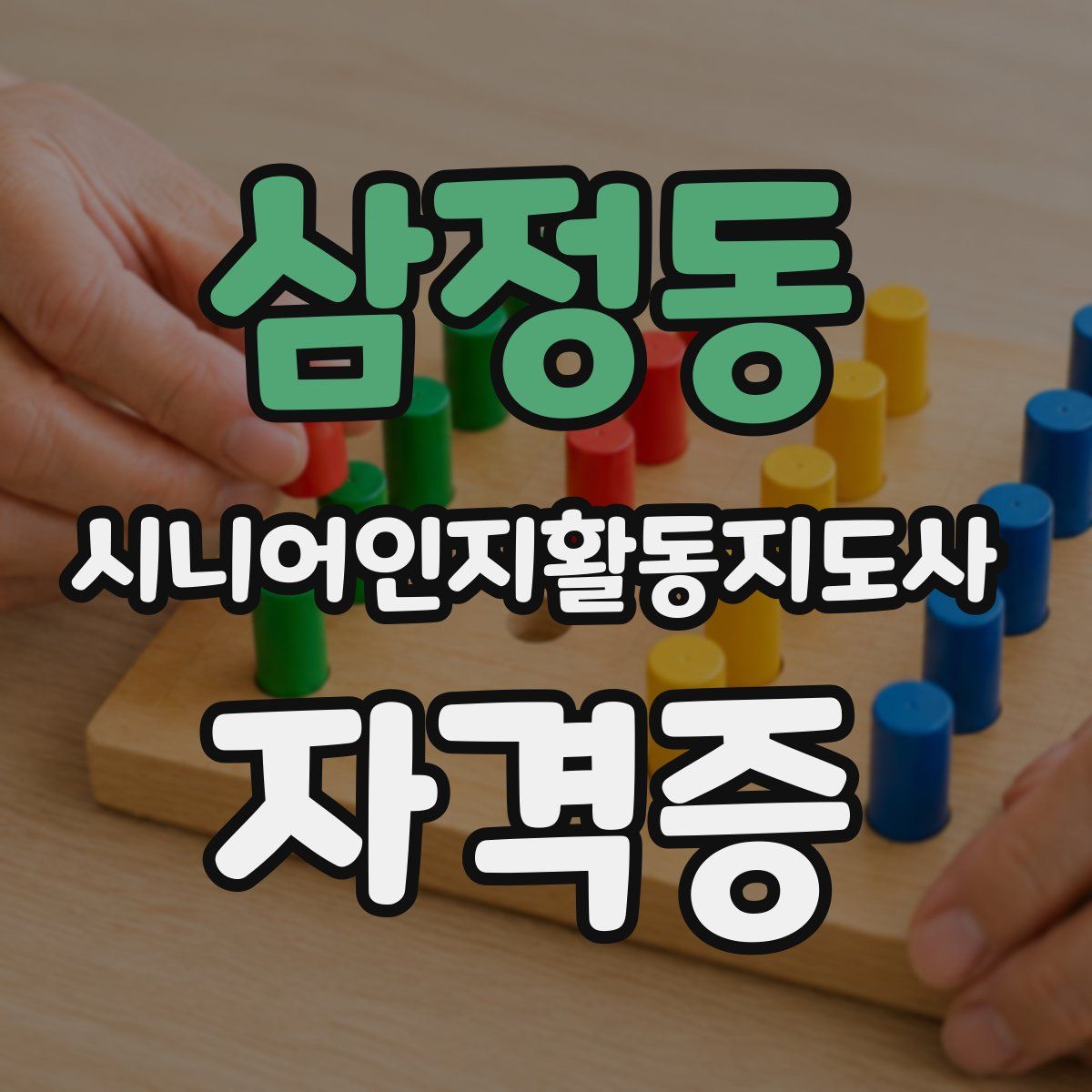 삼정동 시니어인지활동지도사 자격증