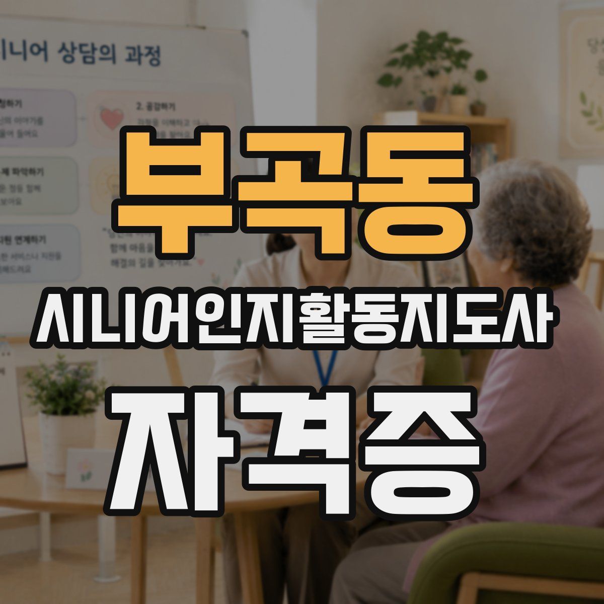 부곡동 시니어인지활동지도사 자격증