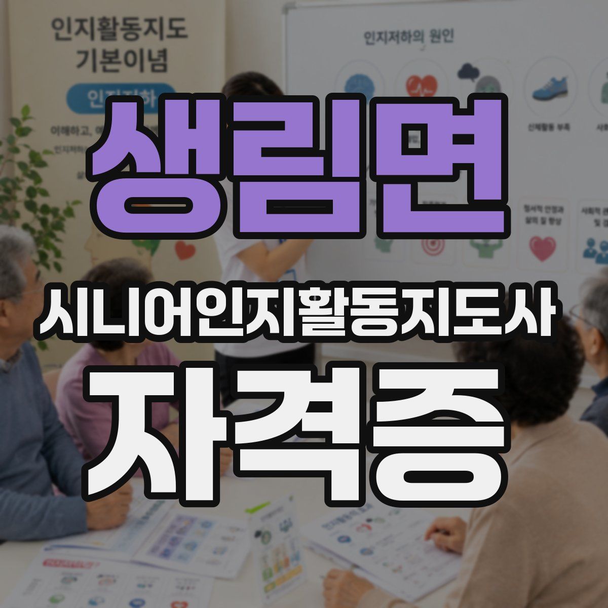 생림면 시니어인지활동지도사 자격증