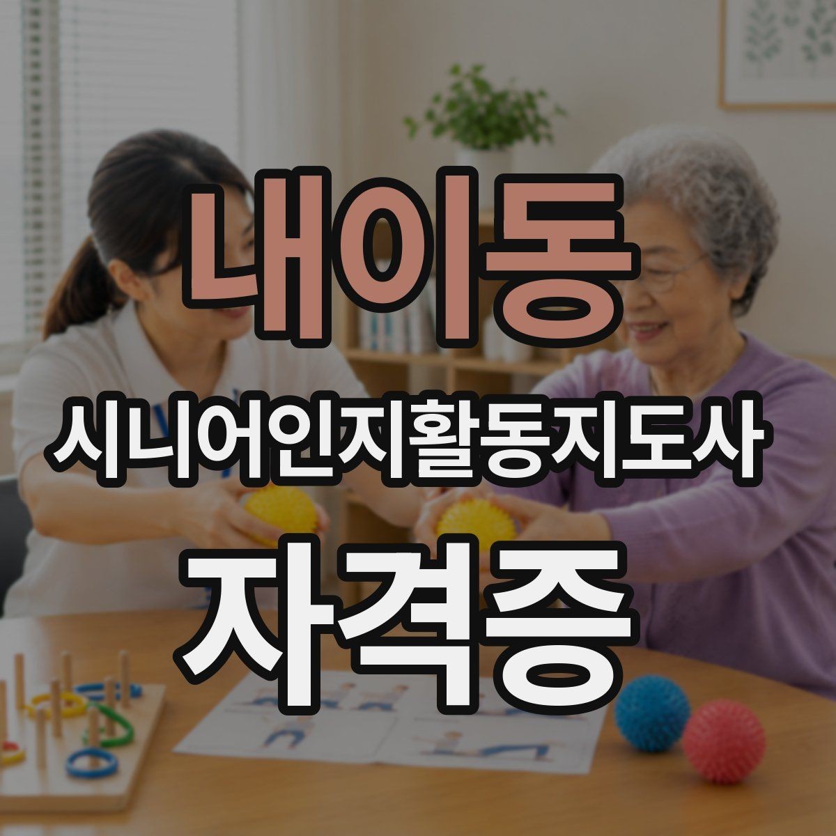 내이동 시니어인지활동지도사 자격증 발급 절차 한눈에 보기