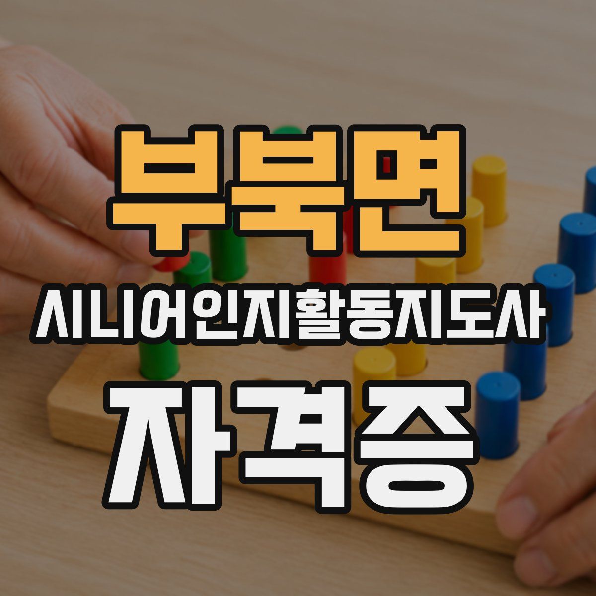 부북면 시니어인지활동지도사 자격증