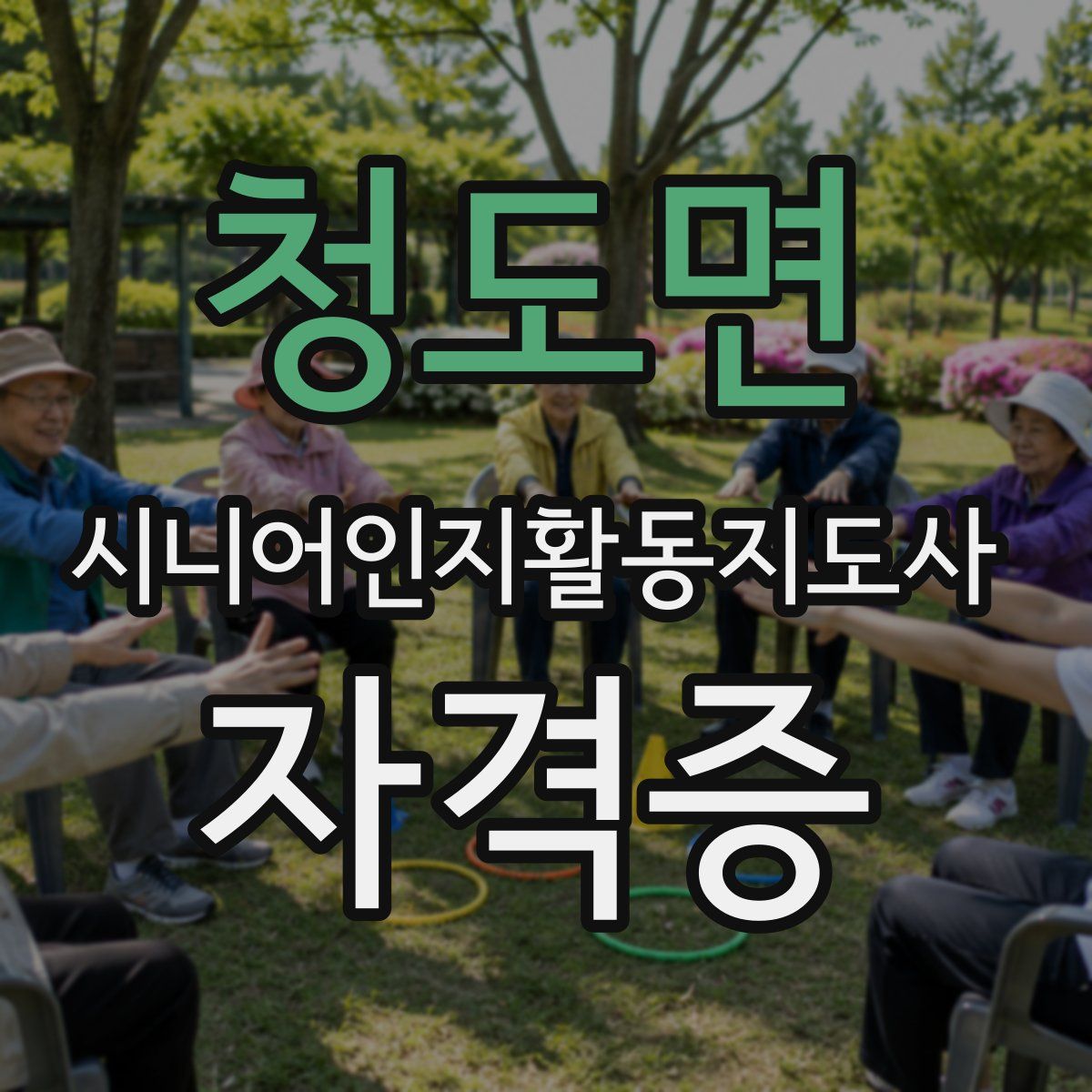 청도면 시니어인지활동지도사 자격증