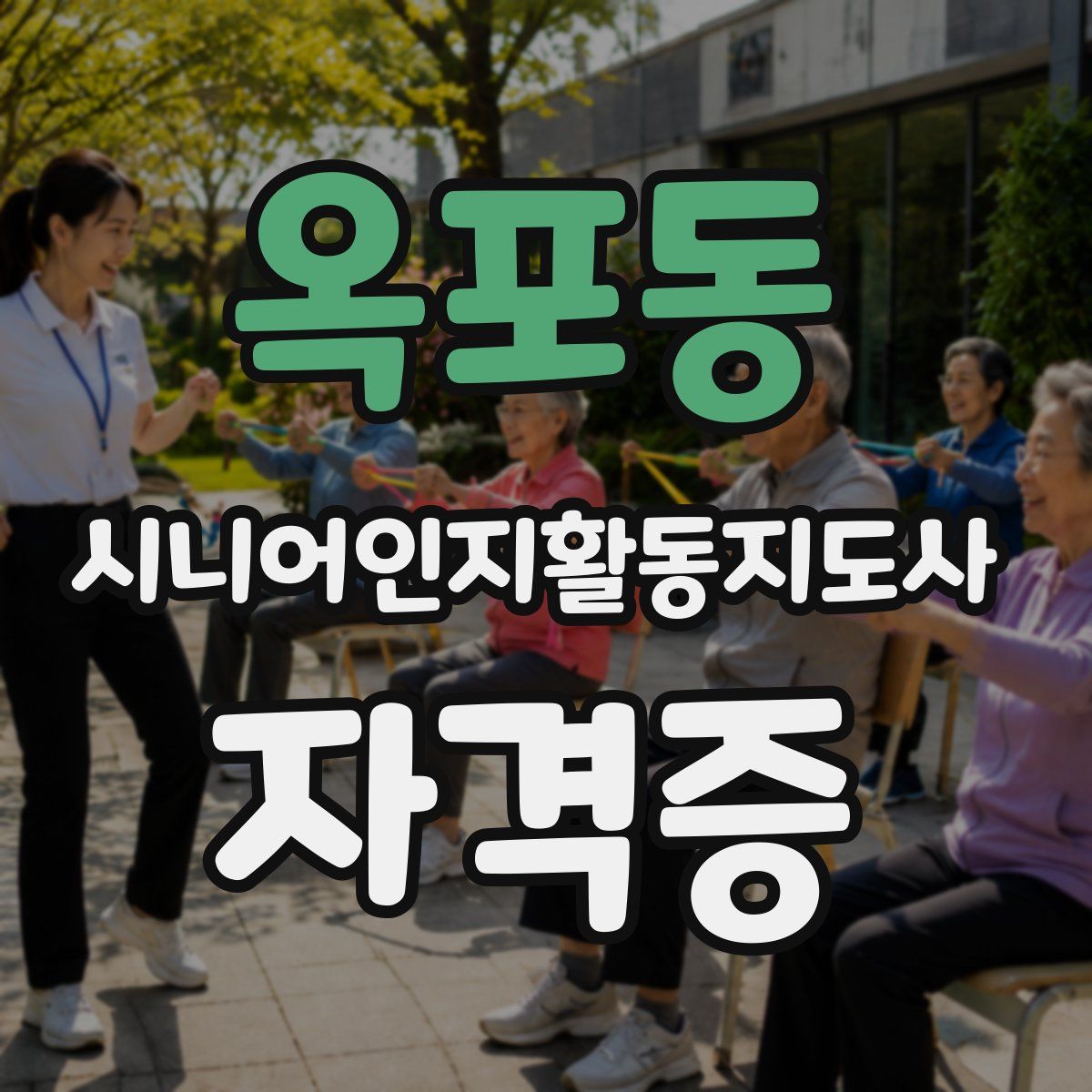 옥포동 시니어인지활동지도사 자격증