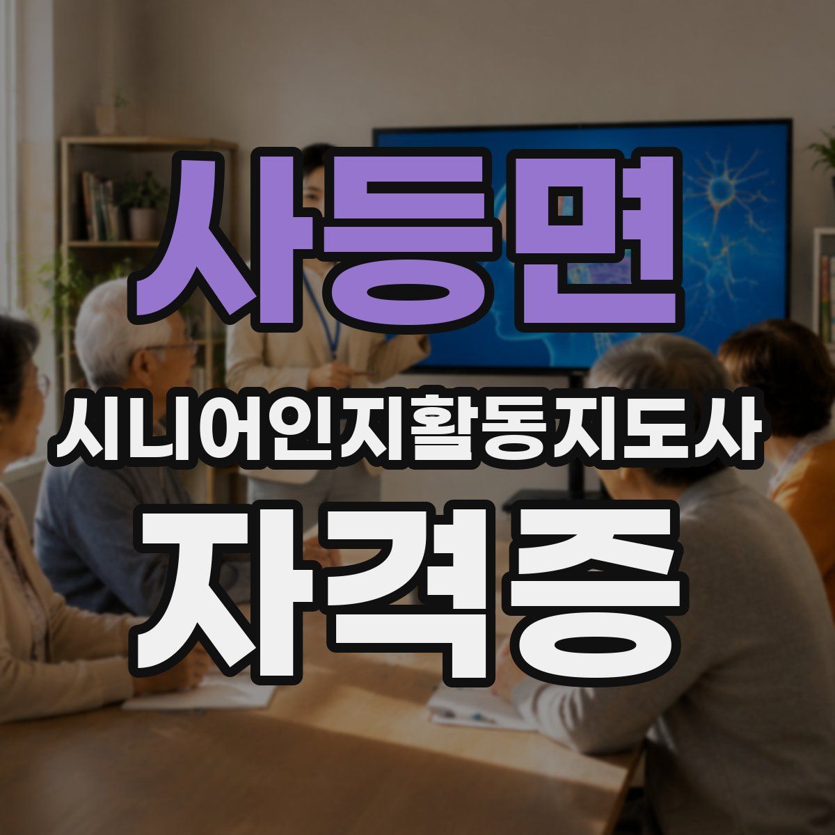 사등면 시니어인지활동지도사 자격증