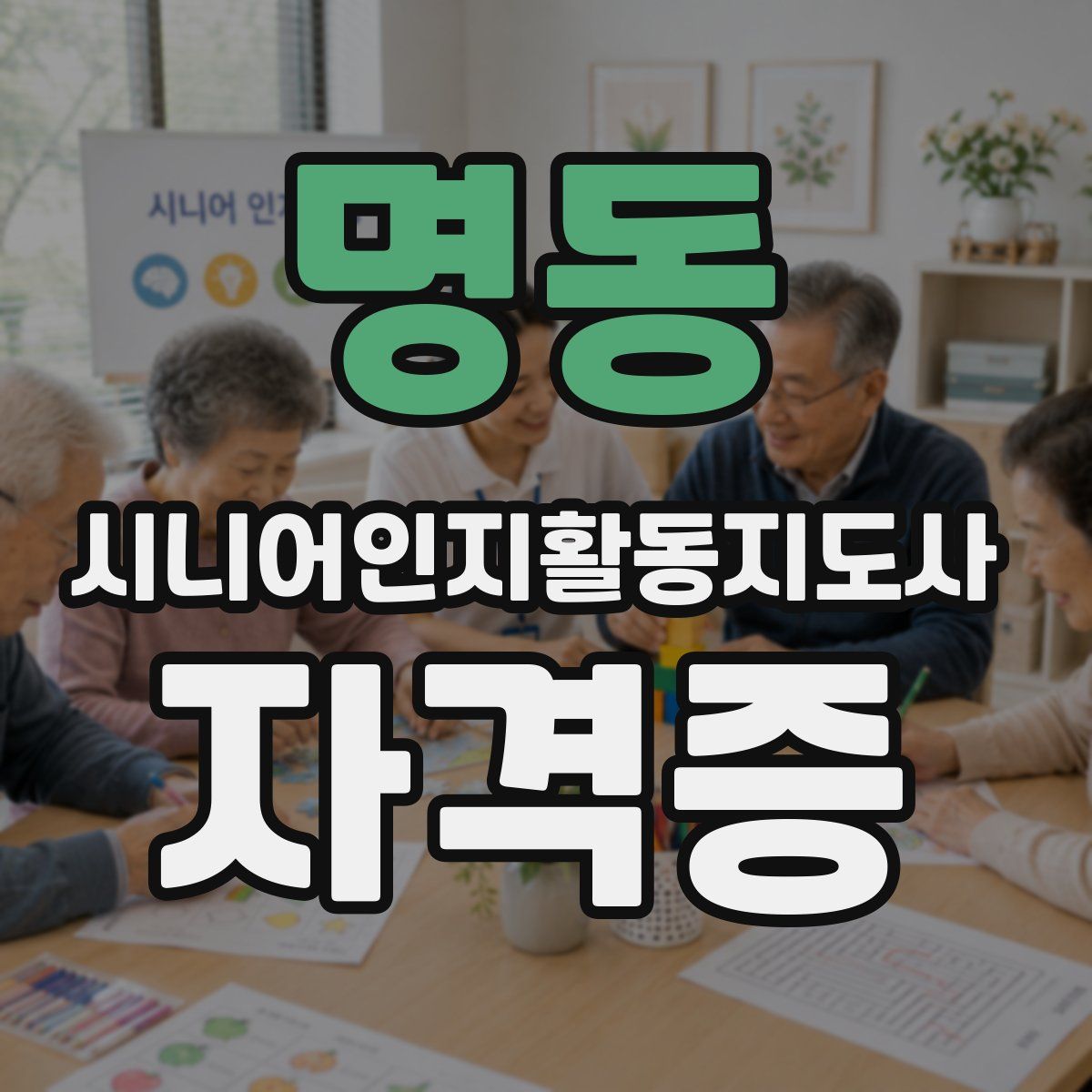 명동 시니어인지활동지도사 자격증