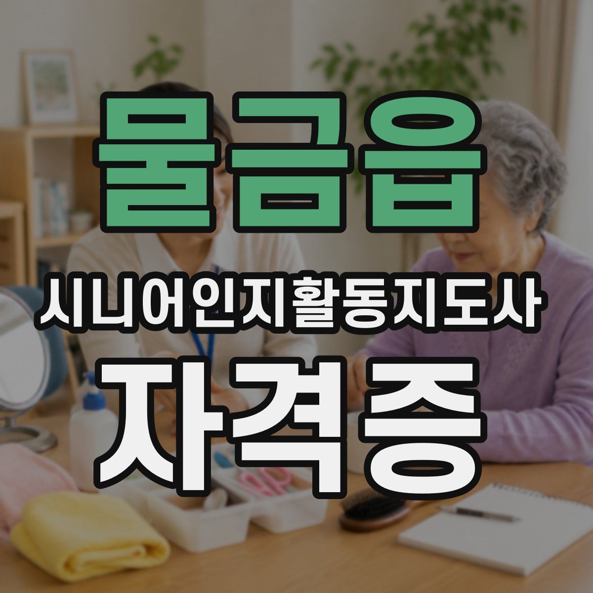 물금읍 시니어인지활동지도사 자격증