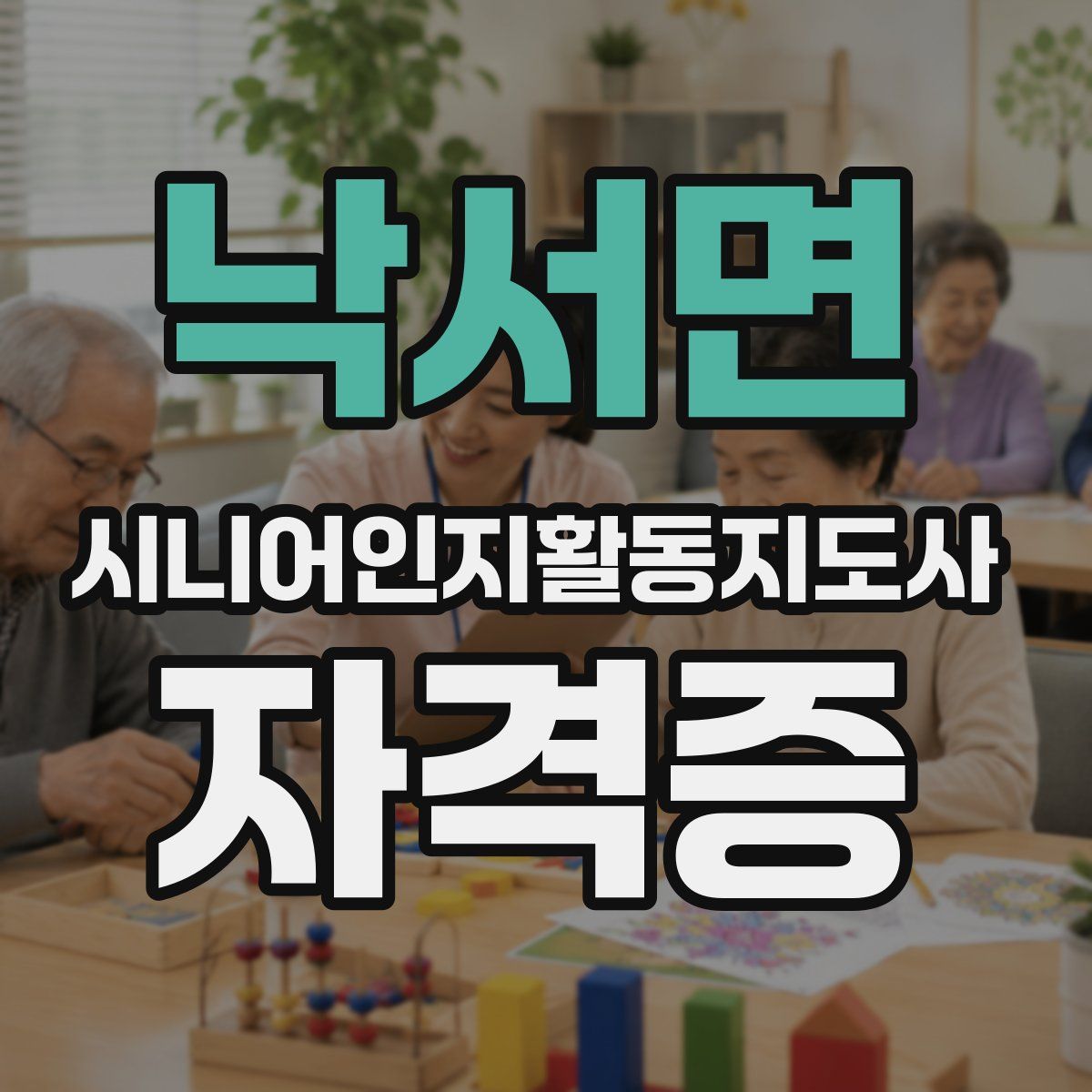 낙서면 시니어인지활동지도사 자격증