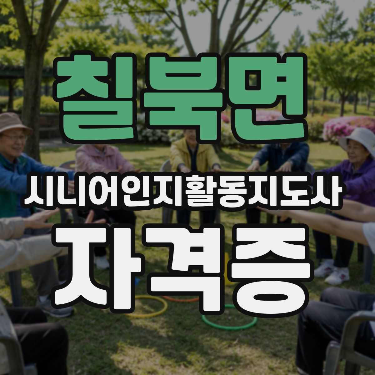 칠북면 시니어인지활동지도사 자격증