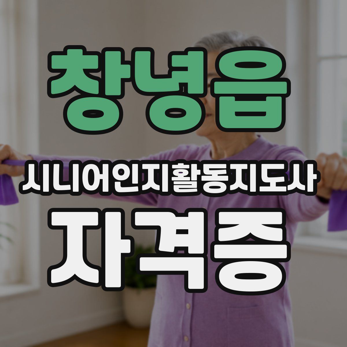 창녕읍 시니어인지활동지도사 자격증