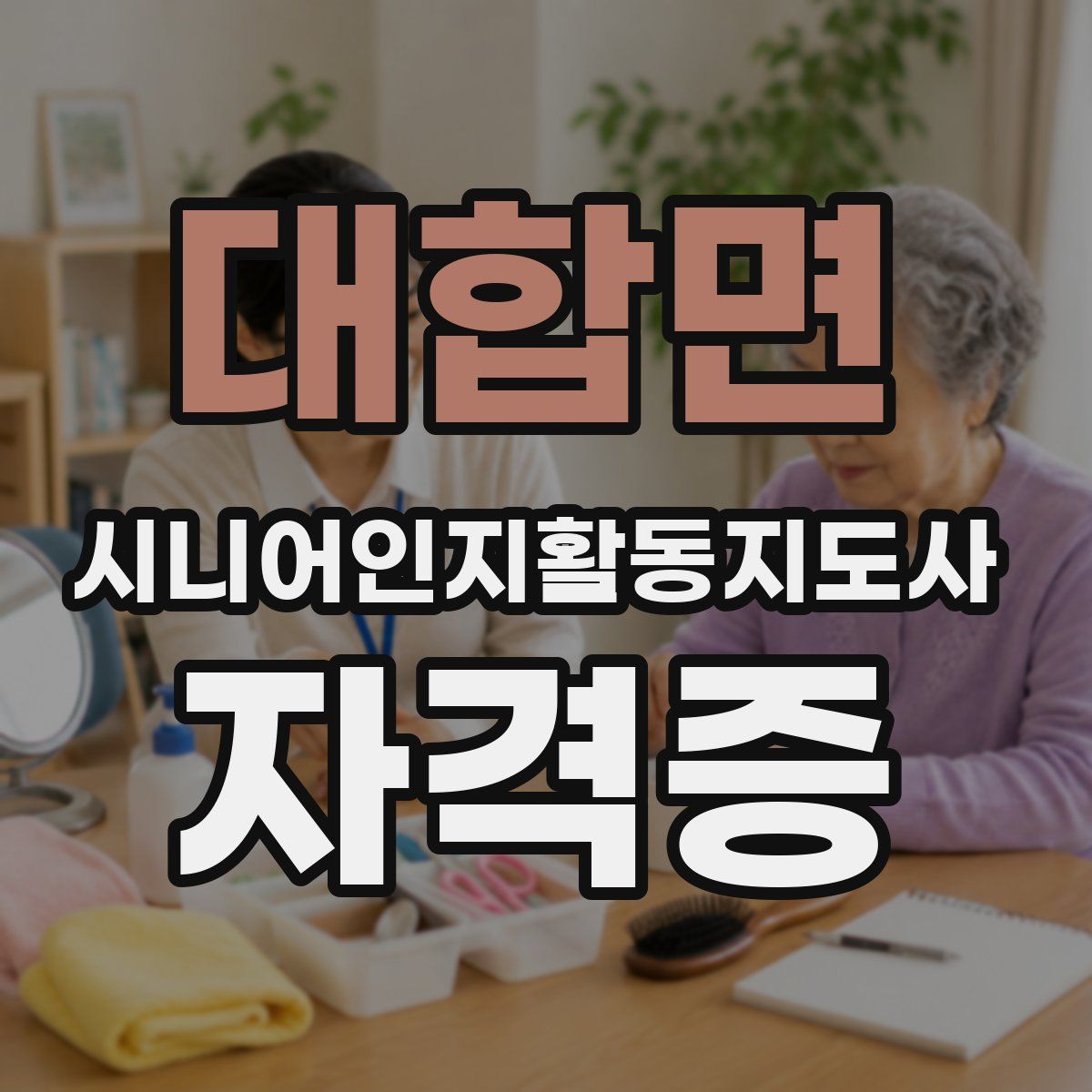 대합면 시니어인지활동지도사 자격증