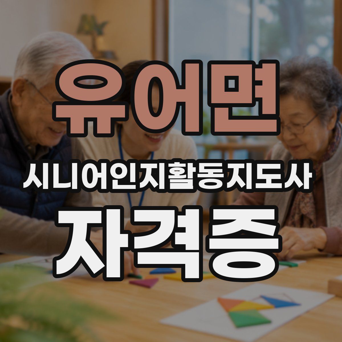 유어면 시니어인지활동지도사 자격증