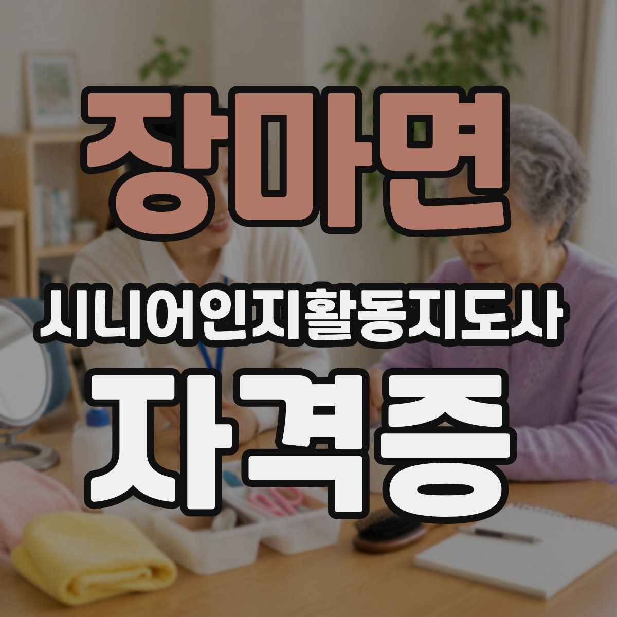 장마면 시니어인지활동지도사 자격증