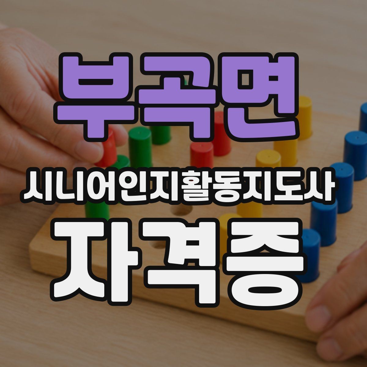 부곡면 시니어인지활동지도사 자격증 시작 전 궁금한 점 모아보기