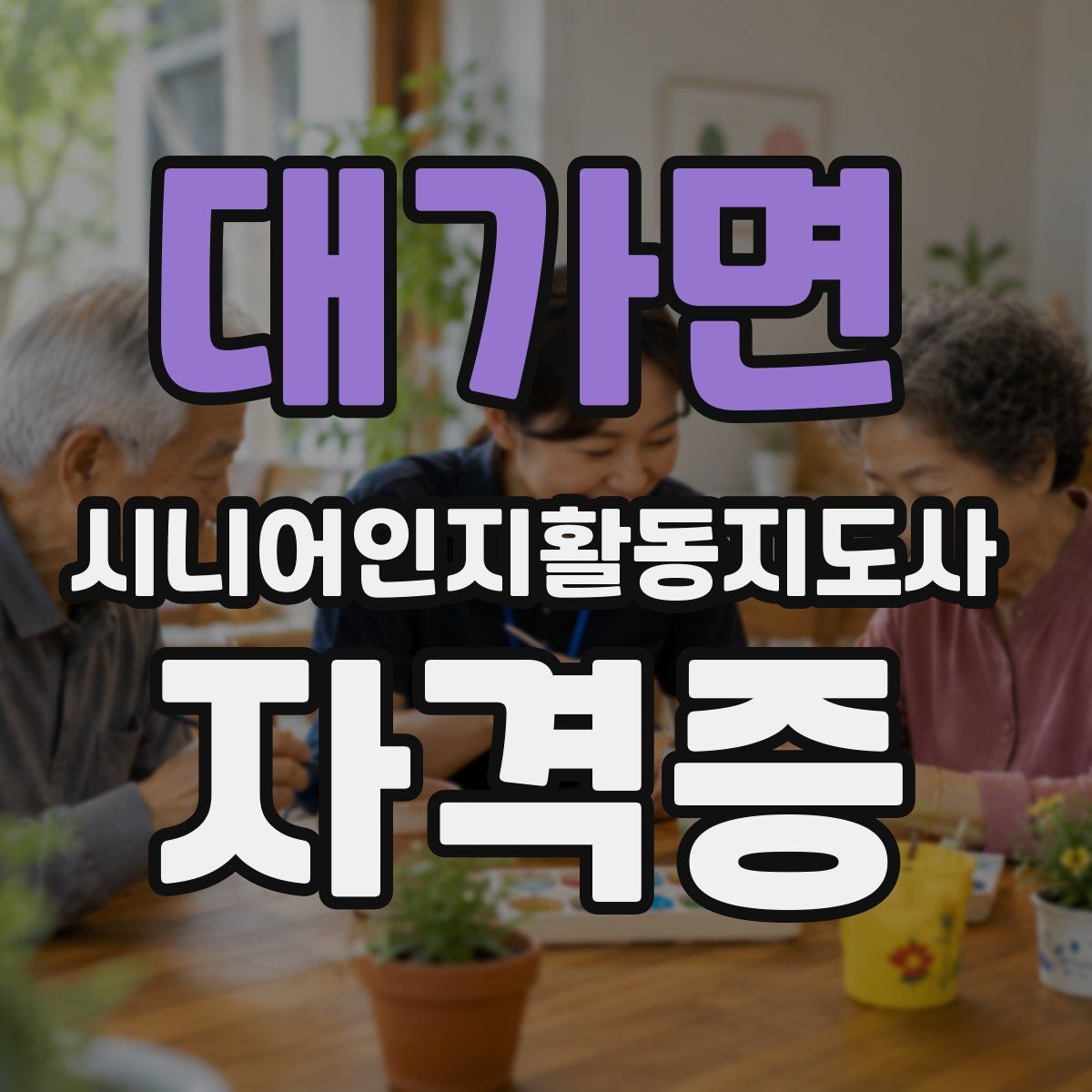 대가면 시니어인지활동지도사 자격증