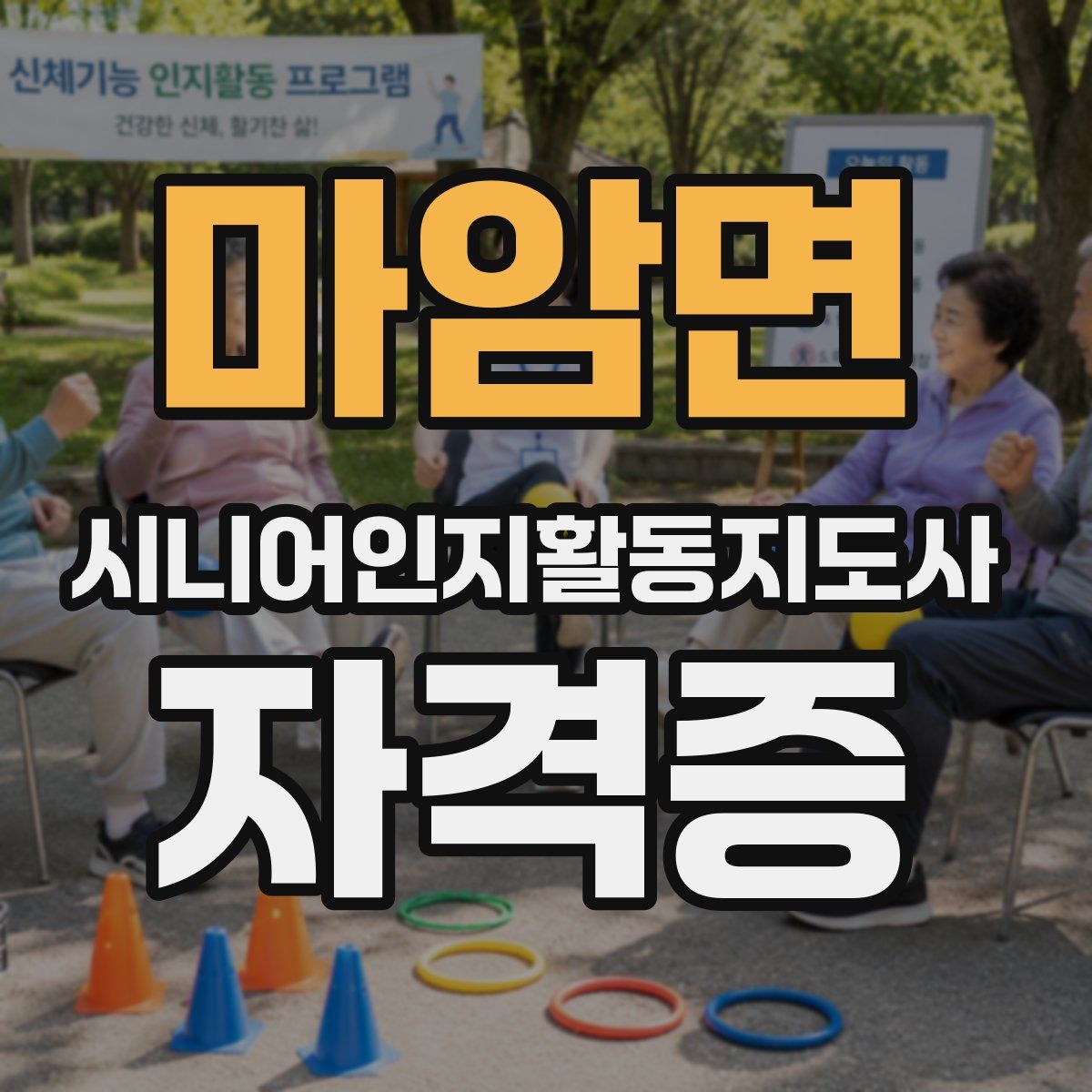 마암면 시니어인지활동지도사 자격증