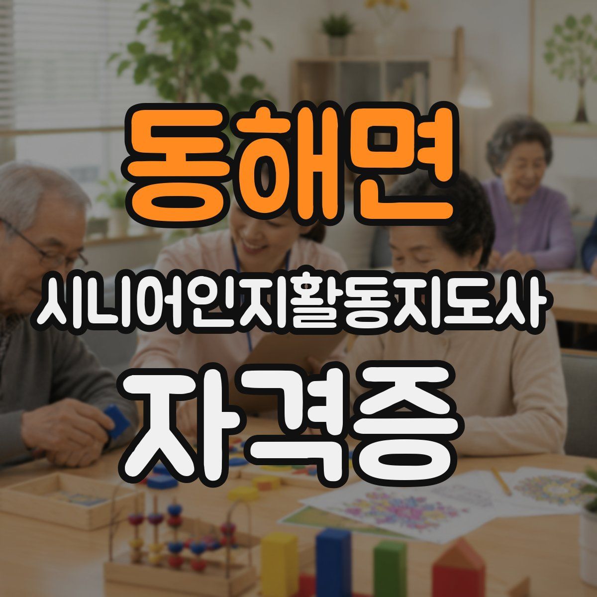 동해면 시니어인지활동지도사 자격증
